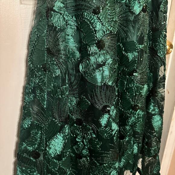 Alex Marie Eloise Embroidered A-Line Dress Fern Green Size 2 NEW - Picture 3 of 5